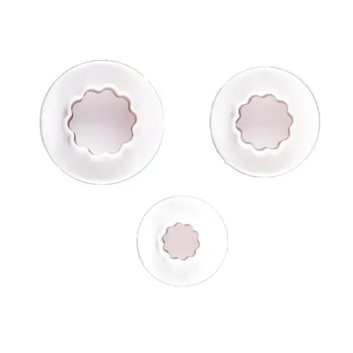 eyectores cortantes expulsador plastico para fondant masas modelo flor redonda x3 0