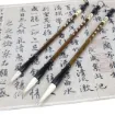 pincel para caligrafia tradicional china mango madera 25cms punta redonda 3
