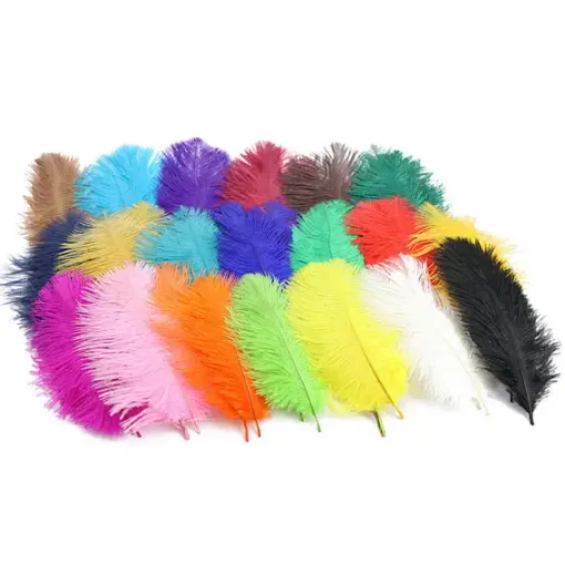 plumas avestruz 15 20cms x10 unidades variedad colores 0