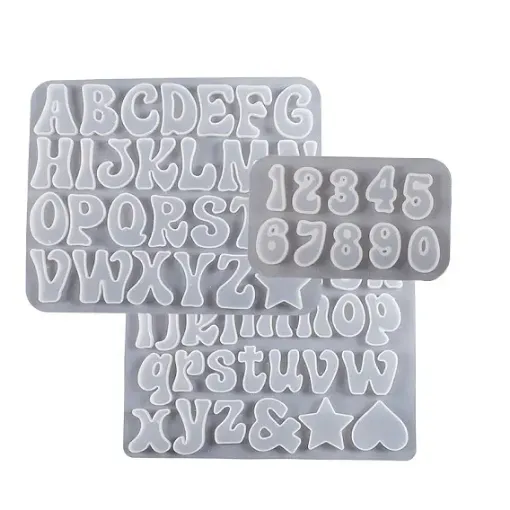 molde silicona para resina epoxi set x3 moldes abecedario alfabetos numeros 0