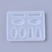 molde silicona para resina epoxi 7x5cms modelo pendientes 2 2 5cms x8 formas joyas 1
