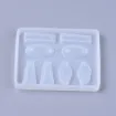 molde silicona para resina epoxi 7x5cms modelo pendientes 2 2 5cms x8 formas joyas 2