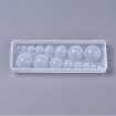 molde silicona para resina epoxi 14x5cms modelo joyas media perlas 4 22mms x16 4