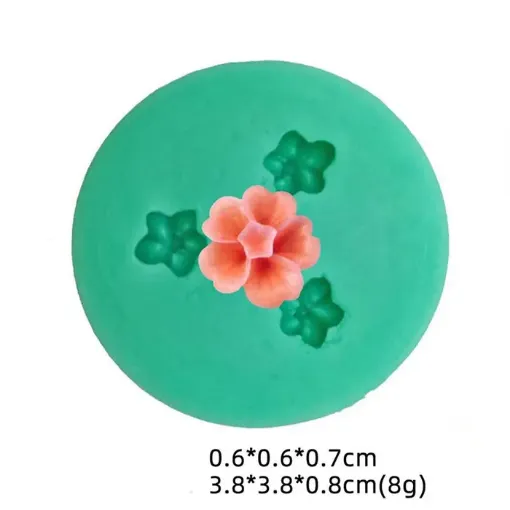 molde silicona grado alimenticio para chocolate porcelana resina 38x38x8mms flores mini x3 0