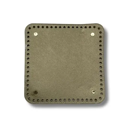 base fondo cuero ecologico para bolso cartera crochet 18x18cms por unidad color beige 0