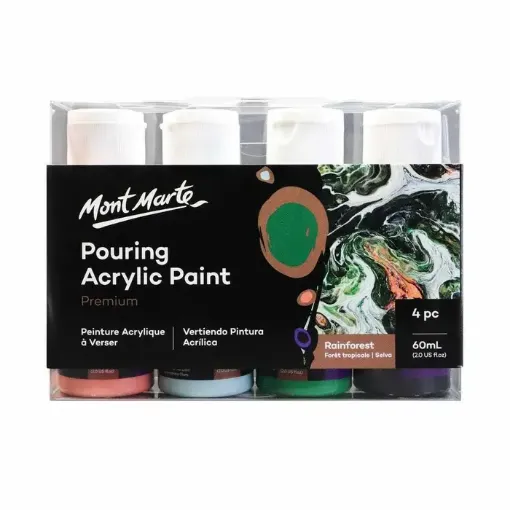 pintura acrilica para vertido arte fluido pouring mont marte x60ml color coral 0