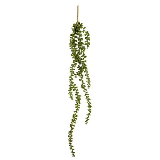 planta artificial decorativa follaje hojas colgante crasula 75cms 0
