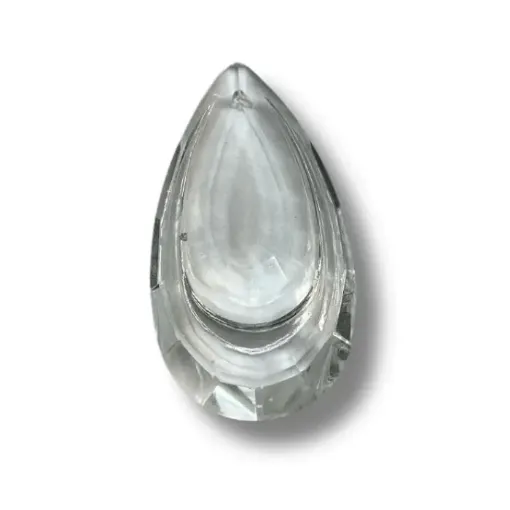 piedra cairel transparente colgante lagrima gota facetada grande 62x35cms ondas por unidad 0