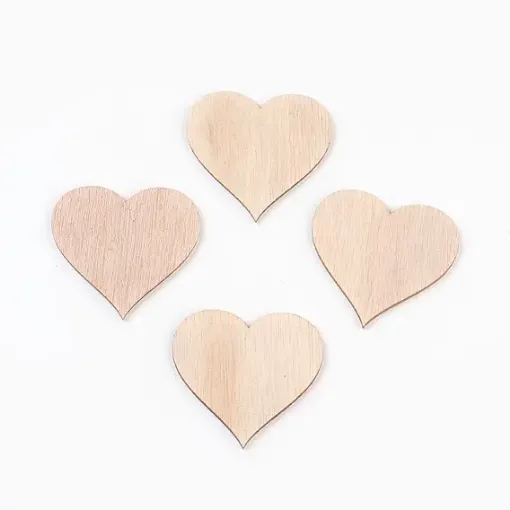 apliques calados madera forma corazon 50x52mms x50 unidades 0