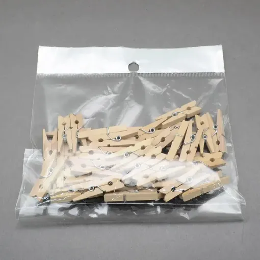 palillitos mini clip madera 30x8mms por 100 unidades natural 0