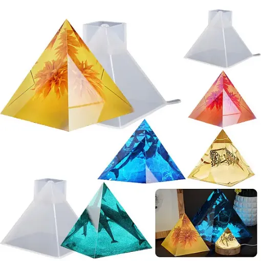 molde silicona para resina epoxi modelo piramide 58x52mms 0