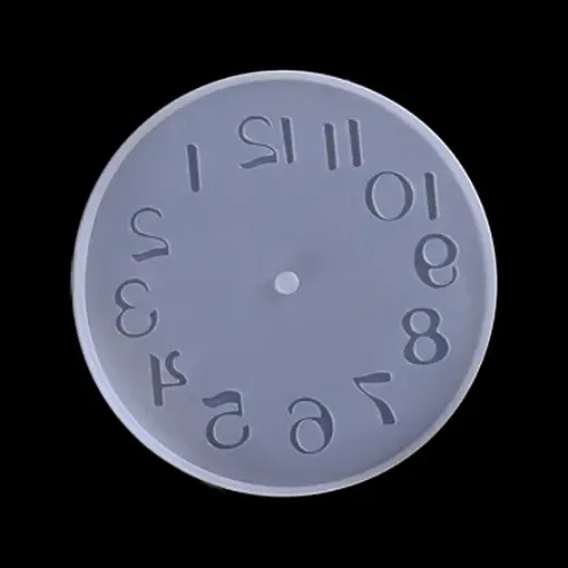 molde silicona para resina epoxi modelo cuadrante esfera reloj numeros arabigos latinos 105x8mm 0
