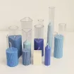 molde acrilico transparente para velas resina epoxi modelo velon columna 42x165mms 5