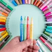 set 48 marcadores tinta acrilica punta gruesa 10mms signature mont marte x48 colores brillantes 8