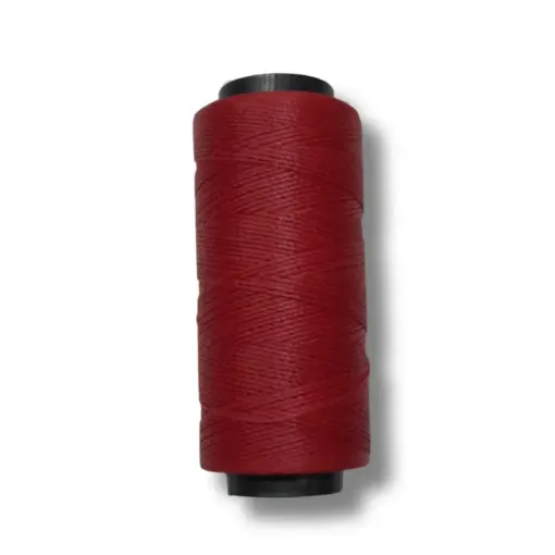 hilo cordon encerado fino 100 polyester 2 cabos cono 100grs 150mts tex934 linhanyl color 0623 rojo 0