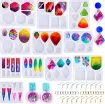 set 11 moldes silicona para hacer caravanas llaveros resina epoxi lets resin accesorios 0