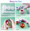 set 9 moldes silicona para hacer esferas 3d resina epoxi lets resin 9 medidas 20 80mms 5