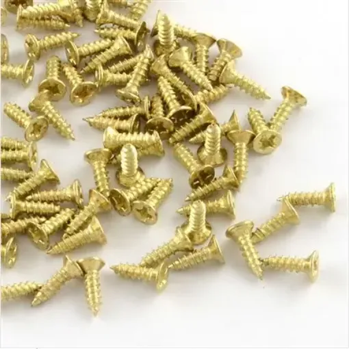 tornillo hierro 7x4mms x500grs 3700 unidades color bronce oro 0
