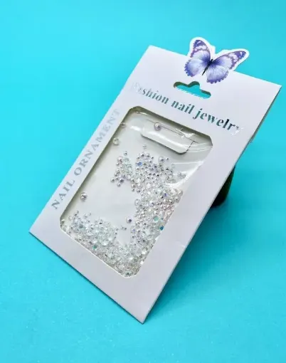 apliques para resina inclusiones encapsulado piedritas diamantes facetados cristal iridiscentes 0