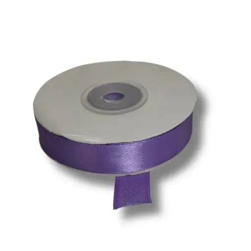 cinta raso doble faz acrocel no 3 15mm rollo 20mts color lila 0