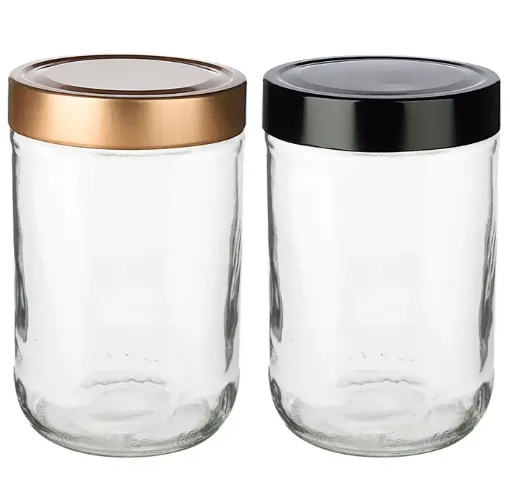 frasco vidrio grande tapa rosca metal 8 7x14cms ta0033 660ml 0