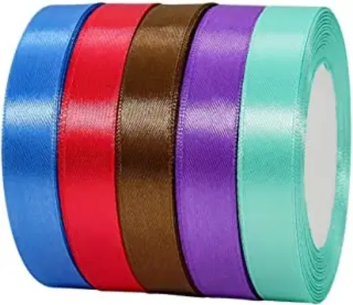 cinta raso doble faz no 3 15mm rollo 25mts variedad colores 0
