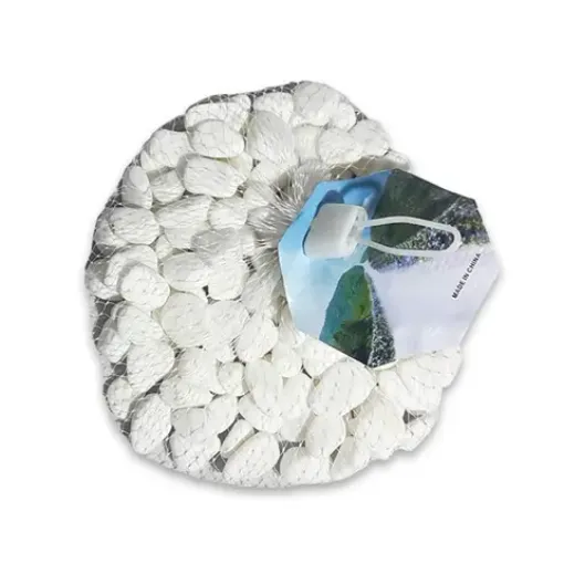 piedras canto rodado para decoracion red x300grs color blanco 0