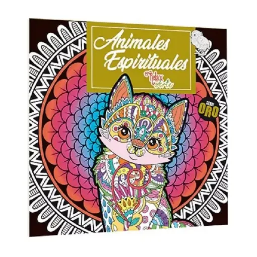 libro para pintar relajarse serie relax arte oro latinbooks 25x25cms concepto tapa animales espiritua 0