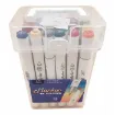 set 24 marcadores al alcohol doble punta lanke punta fina chata estuche 24 colores 3
