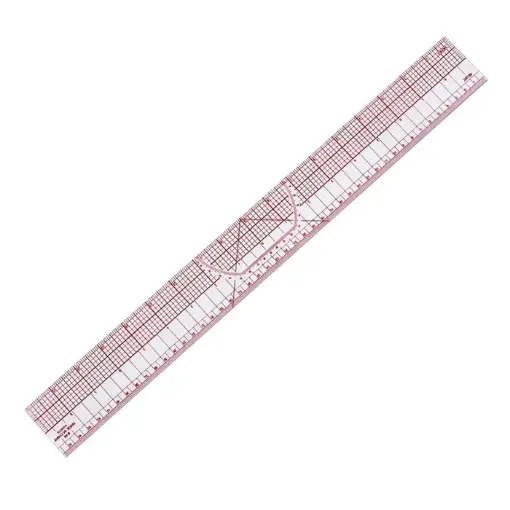 regla acrilico flexible multifuncional para realizar patrones costura nro b 95 graduada 45x5cms 0