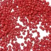 mostacillas grandes cuentas mostacillon 4x2 5mms paquete 50grs color rojo opaco 2