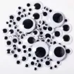 ojitos moviles saltones 3d adhesivos negros por 10 unidades 20mms 0