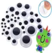ojitos moviles saltones 3d adhesivos negros por 10 unidades 20mms 3