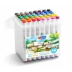set 48 marcadores al alcohol doble punta sketch marker skyglory x48 colores 0