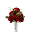 ramo flores artificiales crisantemos medianos hojas 36cms x6 flores variedad colores 3