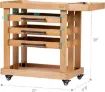 carrito rodante profesional para suministros arte madera maciza haya meeden 68x48x70cms 1