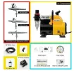 set aerografia profesional compresor 1 5hp meeden incluye 3 aerografos 24 pinturas accesorios 1