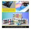 set aerografia profesional compresor 1 5hp meeden incluye 3 aerografos 24 pinturas accesorios 4