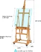 caballete atril pie profesional madera haya extra grande h meeden ruedas 66x71x203 355cms 1