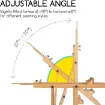 caballete atril pie profesional madera haya extra grande h meeden ruedas 66x71x203 355cms 2