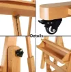 caballete atril pie profesional madera haya extra grande h meeden ruedas 66x71x203 355cms 8