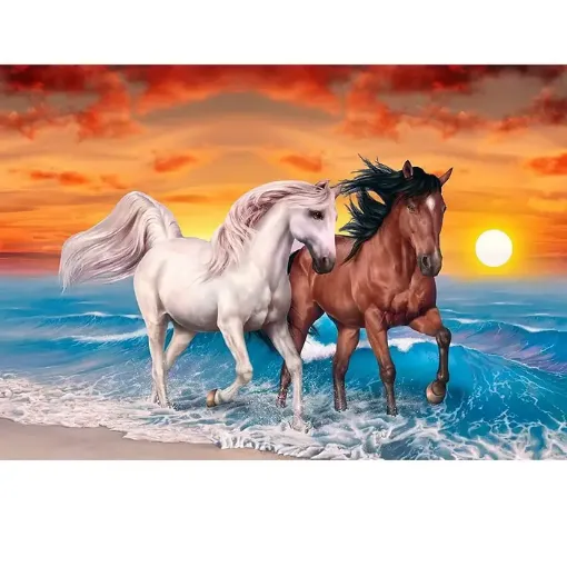 set pintura diamantes art gem 5d lamina 30x40cms modelo caballos 0j 0