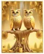 set pintura diamantes art gem 5d lamina 30x40cms modelo buhos 08 0