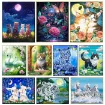 set pintura diamantes art gem 5d lamina 30x40cms modelo buhos 08 1