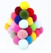 pompones 40mms por 10 unidades color blanco 3