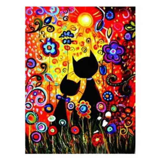 set pintura diamantes art gem 5d lamina 30x40cms modelo gatitos 01 0