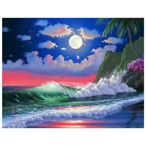 set pintura diamantes art gem 5d lamina 30x40cms modelo paisaje 01 0