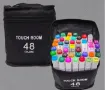 set 48 marcadores al alcohol doble punta sketch marker touch room x48 colores 2