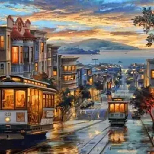 set pintura diamantes art gem 5d lamina 30x40cms modelo ciudades 024c 0