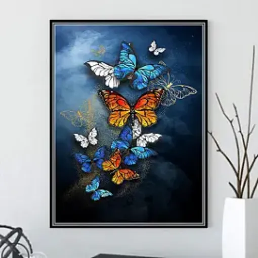 set pintura diamantes art gem 5d lamina 30x40cms modelo mariposas 034d 0